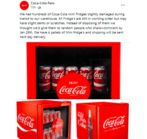 fake coke give away
